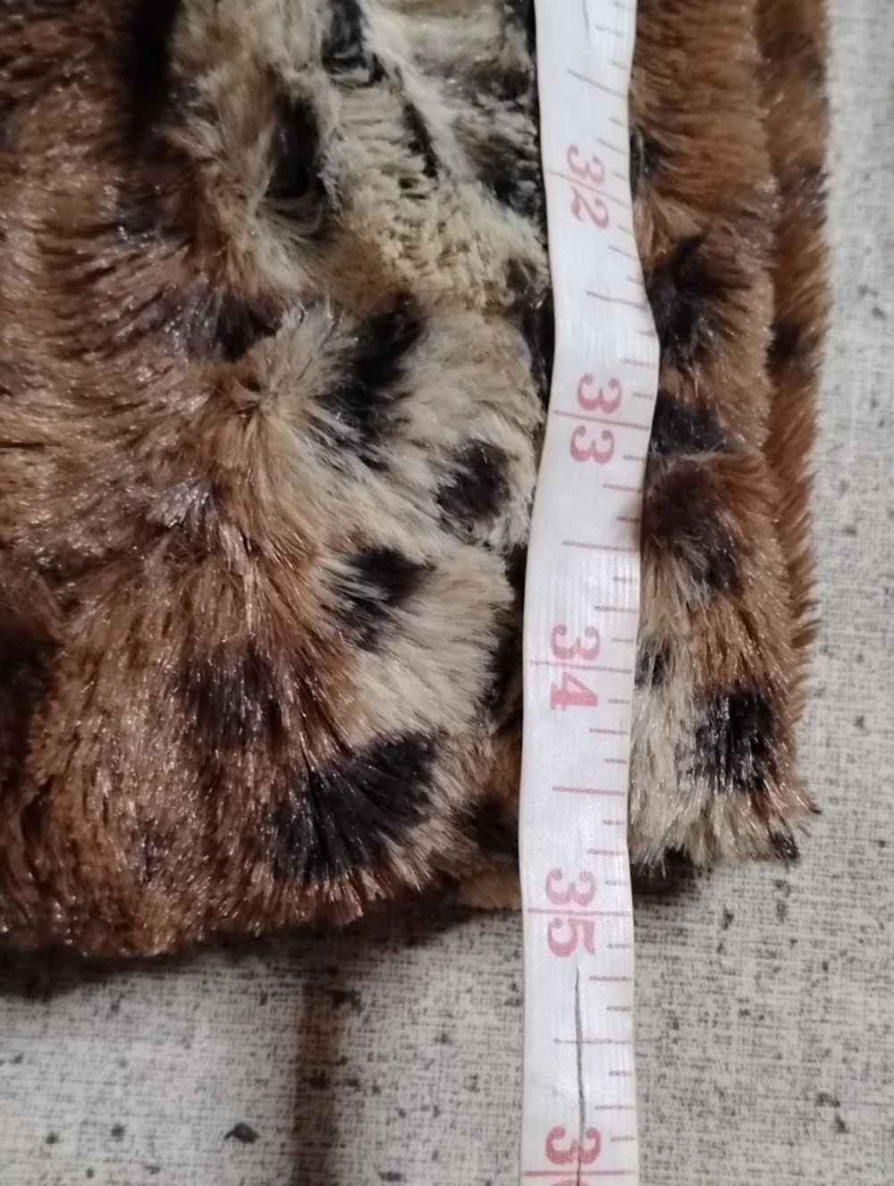 Cozy Faux Fur Animal-Print Infinity Scarf - Brown
